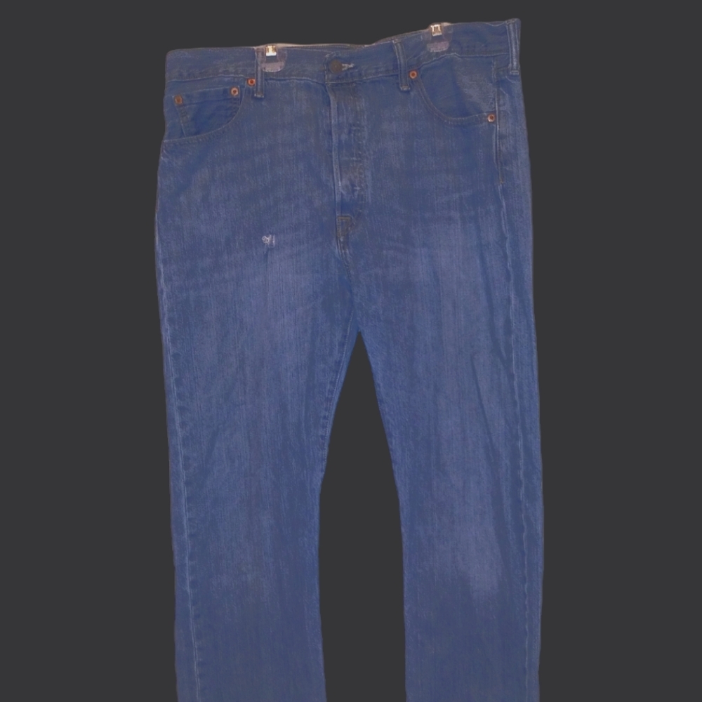 Men's Levi's 501 Button Fly Distressed Jeans 36x34 Irregular